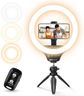 UBeesize 10" Selfie Ring Light with Tripod Stand & Phone Holder, Dimmable LED Ring Light for Makeup, Live Streaming, YouTube, TikTok, Compatible with iOS & Android Phones