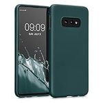 kwmobile Case Compatible with Samsung Galaxy S10e Case - Soft Slim Metallic TPU Silicone Cover - Metallic Teal