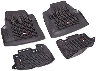 Rugged Ridge All-Terrain 12987.10 Black Front and Rear Floor Liner Kit for Select Jeep Wrangler Models