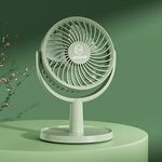 Small USB Desk Fan, 4 Speeds Portable Table Personal Fans, 310° Adjustment Mini Fan, Big Airflow, Quiet, Lightweight, Cooling Electric Fan,  4-inch, Easy to Clean, for Home Office Bedroom