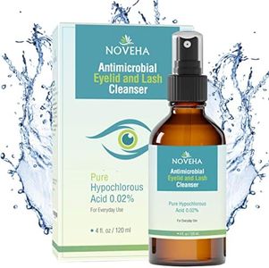 NOVEHA Eyelid and Lash Cleanser | Effective Relief from Irritation, Dry Eyes, Styes & Blepharitis, Pure and Gentle Hypochlorous Acid 0.02% Spray 120ml (4oz)