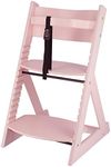 Fuji Boeki 19070 Baby Chair, High Chair, Wooden, Pale Pink, Height Adjustable, Belt Included, Baby Guard