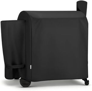 Arborlilly Pellet Grill Cover for Traeger Pro 34 Series, Heavy Duty Waterproof BBQ Smoker Cover, UV Fade Resistant Outdoor Wood Pellet Grill Cover with Windpoof Straps, Black