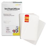 1InTheOffice Business Card Laminating Pouches, 5 mil Clear Laminating Pouch - for Business Card - Pre-Trimmed, Moisture Resistant, Fade Resistant, 2.25" Width x 3.75" Length, 200 Pack