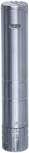 Xikar Turrim Cigar Lighter, Single Jet Flame, Oversized Elongated Fuel Tank, Refillable, Ratcheting Fuel Adjustment, Piezo Ignition, Silver