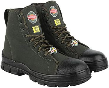 Liberty Warrior 88-46HSTG Jungle Boot for Men, Soft Toe, Olive Green & Black, size-9UK