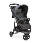 Hauck Citi Neo 2 Pushchair, Caviar/Stone - Lightweight 3 Wheeled Stroller (only 7.5kg), Compact & One Hand Folding, with Raincover