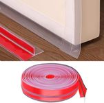 TCCO ENTERPRISE T-Shaped Door Draft Stopper, 1.97 in x 10 Ft Silicone Seal Strip for Windows Gaps, 1.8mm Thickest Seal Strip Weather Stripping Shower Sweep, Energy Saving Seal, Clear