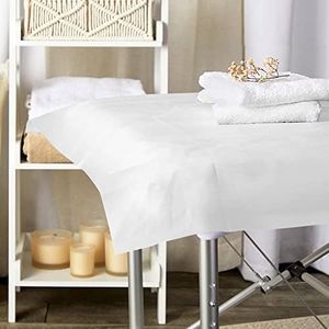 ALFORDSON Disposable Bed Sheet 50Pcs Massage Table Sheets, 1 Roll Breathable Non-woven SPA Massage Table Cover in 180cm x 80cm, Water & Oil Proof Bed Cover for SPA Tattoo Beauty Salon, White