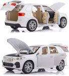 VARIYA ENTERPRISE® 1:32 BMW X5 Toy Car Metal Pull Back Diecast Car with Openable Door and Sound Light, Gifts Toys for Kids【 WHITE 】