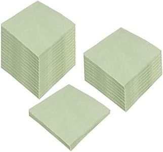 100 Pack Cocktail Napkin 2-Ply Dessert Napkins Folded 5 x 5 Inches Disposable Napkins for Dinner Wedding Birthday Party Bridal Anniversary Reception Event (100, Sage Green)