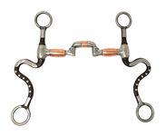 AJ Tack Wholesale Calvary Swivel Cheeks Horse Bit Hinged Low Port Correction Mouth Copper Rollers