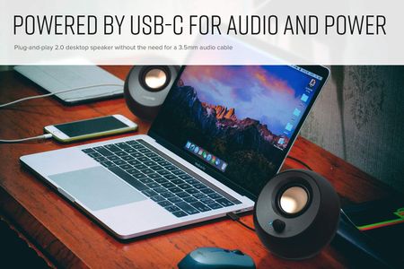 Creative Pebble V3 Desktop Speakers – Black USB-C Powered Stereo