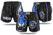 Tiger Pro Muay Thai Boxing Shorts for Training and Kick Boxing, Combat Sports - Multiple Color Options (as1, alpha, s, regular, regular, Blue/Black)