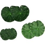 Lightingsky Artificial Floating Foam Lotus Leaves Artificial Foliage Pond Decor (Pack of 6, 18cm+15cm+10cm)