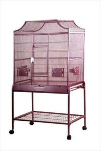 A&E Cage Co 32' x 21' x 61' Elegant Flight Cage, Burgundy (MA3221FL Burgundy)