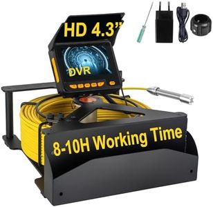 Sewer Camera 100ft,SYANSPAN Drain Pipe Camera HD 4.3in Screen with 16GB DVR,Waterproof IP68 Works Underwater Up to 10Meters Sewer Inspection borescopes for Plumber(Fits Pipes>0.7" Diameter,100ft/30M)