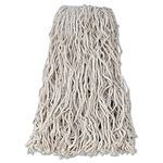 Rubbermaid Commercial FGV11800WH00 Economy Cut-End Cotton Wet Mop Head, 1-inch Headband, 24-Ounce, White