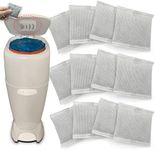 PurifyLogix 12PCS Diaper Pail Deodorizers Odor Absorber Carbon Filter Refills Compatible with Diaper Genie Complete and Expressions Pail | Air Purifying Bag Absorb Odors，Keep Home Fresh