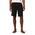 Amazon Essentials Men's Knit Pajama Short, Black, Large