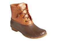 Sperry Women's Saltwater Snow Boot, Tan Croc, 4 UK