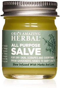 Ora's Amazing Herbal All Purpose Salve, Natural Healing Ointment, Tea Tree Balm, Comfrey Calendula Thyme Plantain, Hand Salve, Rash Cream, Dry Skin Repair, Itch Relief, 1 oz Glass Jar