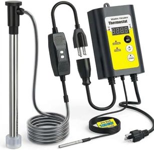 1800W Portable Water Heater for Hot Tub&Small Above Ground Pool, Immersion Water Heater with Thermostat for Inground, Inflatable, Baptistry Pool Warmer, Fully Submersible Water Heater for Hot Tub