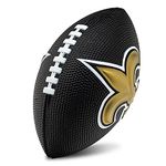 Franklin Sports NFL New Orleans Saints Football - Kids Foam Football - Soft Football - Mini Size - Perfect for Gameday - 8.5" 3D Logos!