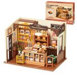 Rolife Miniature House Kit for Beginners-1:20 DIY Miniature Dollhouse Kit with LED Lights-Tiny House Crafts for Adults-Birthday Gifts Hobbies for Women and Men