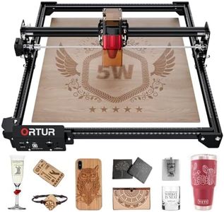 ORTUR OLM2 S2 Graveur Laser, 5W Machine à Graver Laser,Focus Fixe Spot Compressé,CNC Gravure Laser et Cutter avec Arrêt d'Urgenc,Machine de Gravure pour Métal Bois Acrylique（Long Focus）
