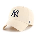 '47 MLB Alternate Clean Up Adjustable Hat, Adult, New York Yankees Natural, One Size