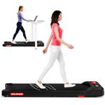 Sparnod Fitness STH-3002 3HP Peak Walking Pad Treadmill for Home Use | Compact, Ultra-Slim, Ready to Use | Shock Absorption | LED Display | 2% Manual Incline | 110 Kg Capacity