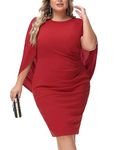 Hanna Nikole Plus Size Women Dresses for Special Occasions Elegant Evening Dress for Cocktail Party Red 20 Plus