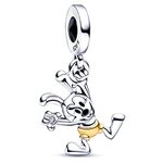 Doyafer 925 Sterling Silver Dancing Mouse Pendant Charm Compatible with Women Bracelet Charm BirthdayGift