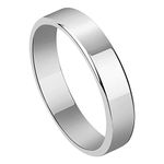 Meyiert Unisex Plain Simple 925 Sterling Silver Ring Highly Polished Wedding Band for Men Women (K)