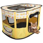 Foldable Pet Playpen, Portable Dog Cat Kennel Cage, Indoor/Outdoor Pop up Pet Tent Fence, Rectangle Delivery Room Pets Tent for Puppy Dog Kitten Cat