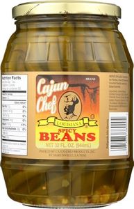 Cajun Chef Louisiana Spicy Green Beans - 32 oz (Pack of 4) - Bold Cajun Flavor - Perfect for Hors d'Ouevres, Cocktail Parties, as a Salad Garnish, Bloody Marys and More - Versatile and Delicious