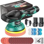 Avhrit Cordless Buffer Polisher kit - 6 Inch Car Polisher with 2x2000mAh 12V Batteries, Car Buffer Waxer Kit with 6 Variable Speed Used for Car Detailing/Waxing/Buffer/Polisher