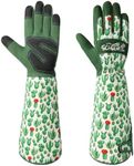 Schwer Gardening Gloves for Women,Rose Pruning Gloves with Forearm Protection,Breathable and Comfortable Thorn Proof Garden Glove with Touch Screen for Yard & Outdoor Work(Small 1 pair)