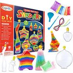 xwin sportseries Sand Art Kit for Kids, Make Your Own Craft Activity Kit with Sand Sandisfying Set, Glow in The Dark Sand Art Assorted Shape Bottles and Pendant Bottles Arts and Crafts STEM Toys