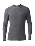 Stanfield's Essentials Men's Waffle Knit Long Sleeve Themal Shirt,Large,Charcoal Mix