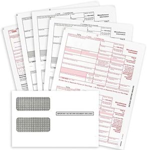 1099 MISC Forms for 2019, 4-Part Tax Forms, Vendor Kit of 25 Laser Forms and 25 Self-Seal Envelopes, Forms Designed for QuickBooks and Other Accounting Software