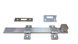 QCAA Heavy Duty Surface Bolt, Steel, 8", Brushed Chrome Finish, 1 Pack, Made in Taiwan