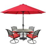 MasterCanopy Patio Umbrella for Outdoor Market Table -8 Ribs(2.7M,Red)