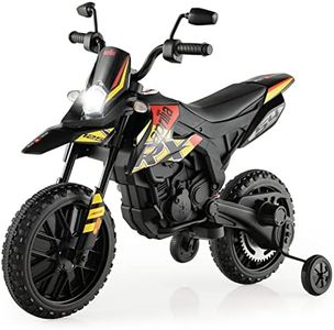 HONEY JOY Kids Ride On Motorcycle, Aprilia Licensed Children Ride On Motorbike w/2 Training Wheels, Light, Music, Wireless Function, Spring Suspension, 12V Battery Powered Ride On Motorbike (Black)