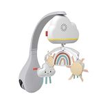 Fisher-Price Rainbow Showers Bassinet to Bedside Mobile, 2-in-1 Cot Mobile and Soother with Nightlight, 20-Minute Playlist, For Newborn, Baby, or Toddler, HBP40