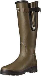 Le Chameau Vierzon BTE/J/H VIERZ M Men's Jersey Lined Wellington Boots, Camel Green, 9 UK (43 EU)
