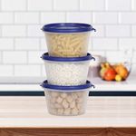 Cutting EDGE nesterware Food Storage Container for pulses, Sugar, Tea, Cereals - 750ml (Set of 3) - Dark Blue