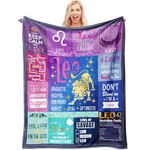 Rioa Leo Gifts Blanket, Leo Gifts for Women, Leo's Zodiac Gifts, Gifts for Leo Women, Leo Birthday Gifts, Astrology Gifts for Women, Zodiac Constellation 50"x60"