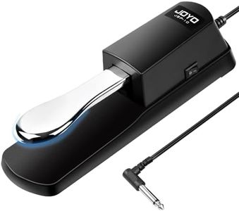 JOYO Sustain Pedal for Keyboard Piano Universal Metal Foot Controller with Polarity Switch 5ft Cable for Digital electric Piano MIDI Synthesizer (SP-10)